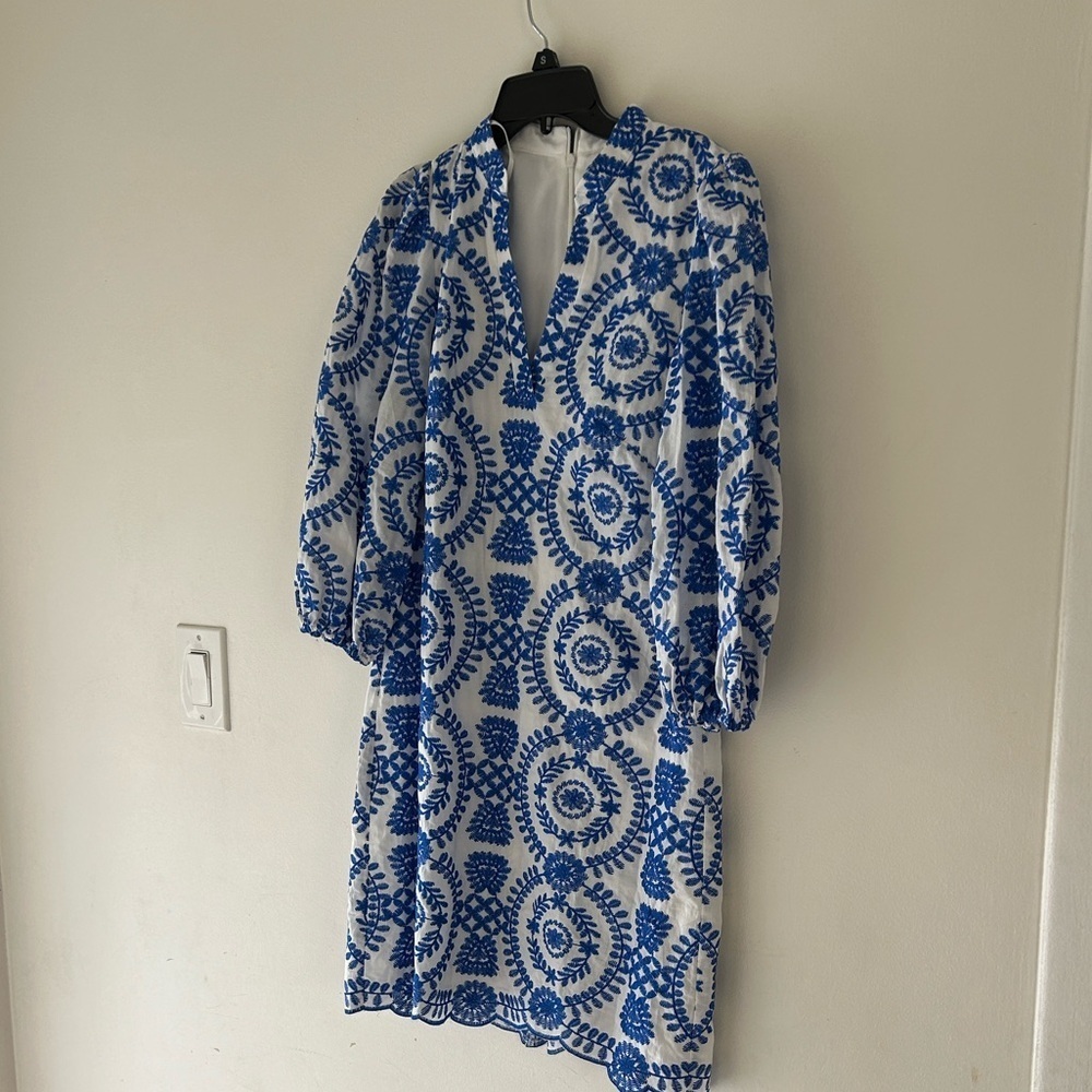 NWOT Jessica Howard Floral Blue and White Dress - Picture 4 of 16